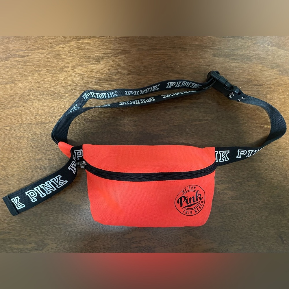 PINK We Run This Beach Fanny Pack